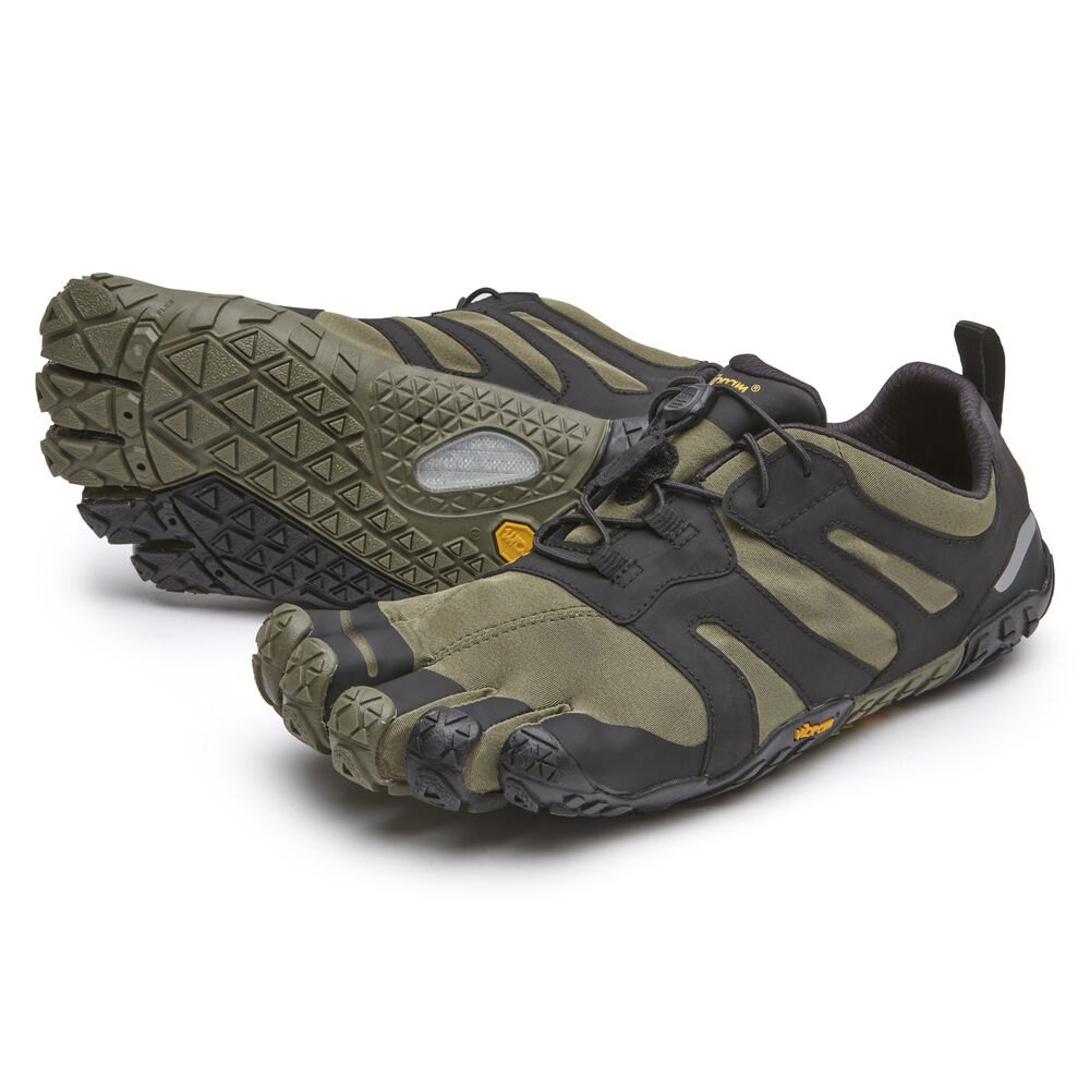 Vibram FiveFingers Dames V-Trail 2.0 - Hardloopschoenen Olijfgroen/Zwart - 937461MHS